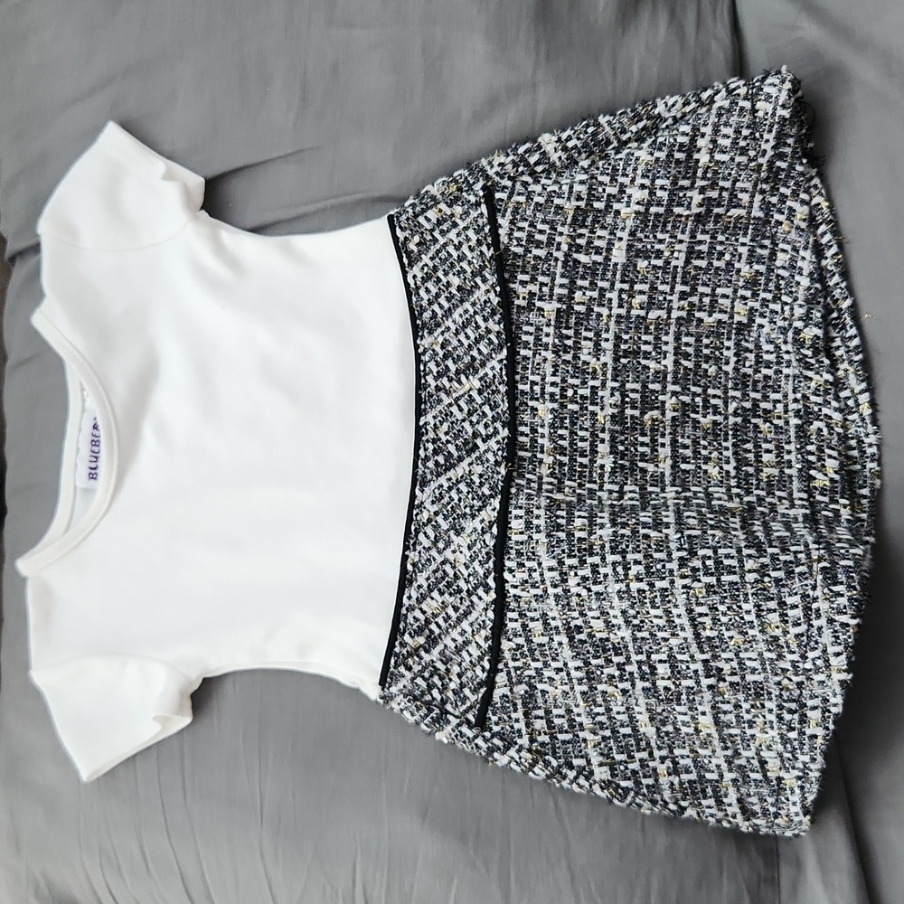 12month Blueberi boulevard tweed dress